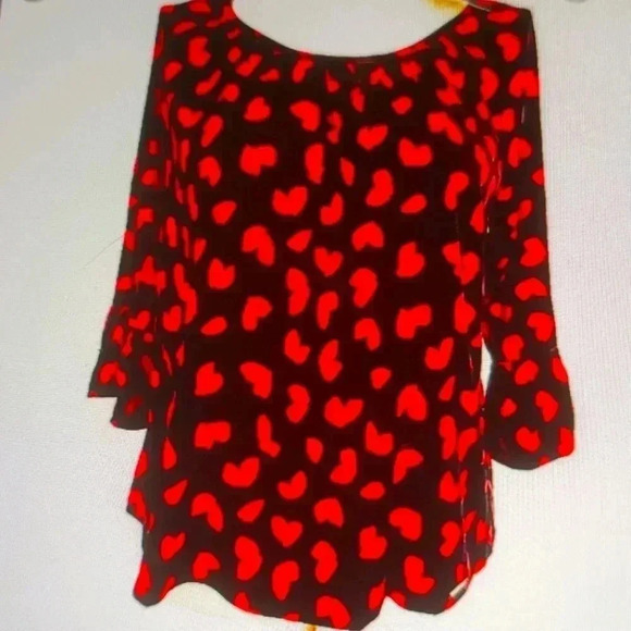 MICHAEL KORS LOVE TOP RED ❤ - Picture 1 of 3